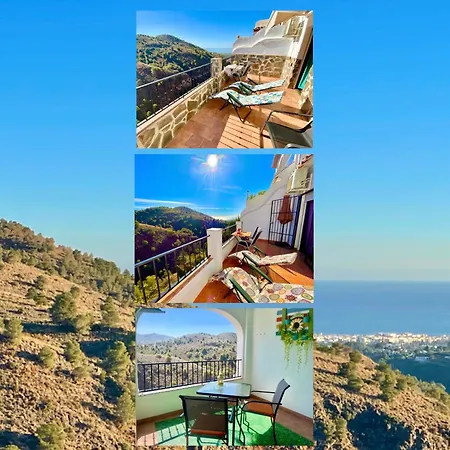 Axarquia , Frigiliana, Terraza Privada Con Vistas A La Montana Rio Y Al Mar Apartment *