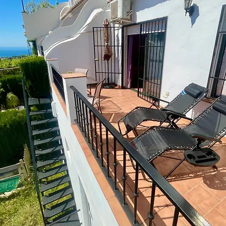 Apartment Axarquia , Frigiliana, Terraza Privada Con Vistas A La Montana Rio Y Al Mar