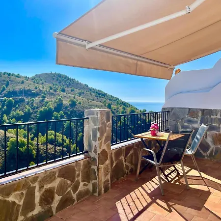 아파트 Axarquia , Frigiliana, Terraza Privada Con Vistas A La Montana Rio Y Al Mar *