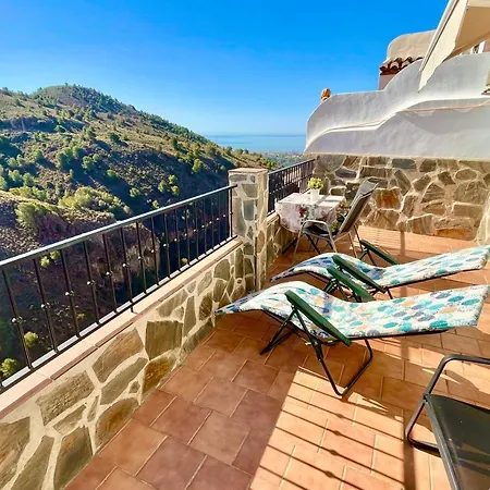 Axarquia , Frigiliana, Terraza Privada Con Vistas A La Montana Rio Y Al Mar 아파트 프리질리아나
