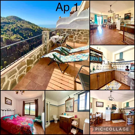 Axarquia , Frigiliana, Terraza Privada Con Vistas A La Montana Rio Y Al Mar * 프리질리아나