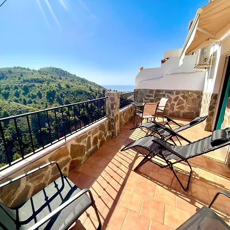Axarquia , Frigiliana, Terraza Privada Con Vistas A La Montana Rio Y Al Mar 아파트