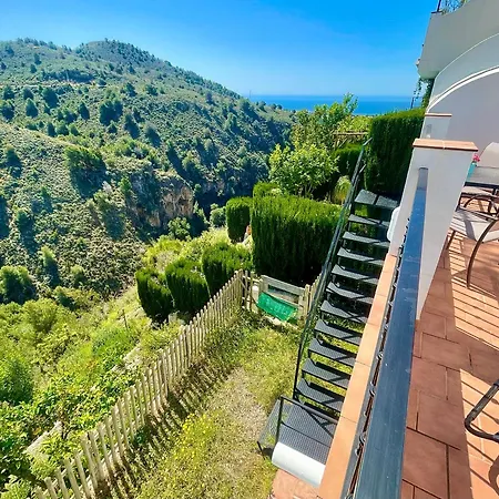 Apartament Axarquia , Frigiliana, Terraza Privada Con Vistas A La Montana Rio Y Al Mar *