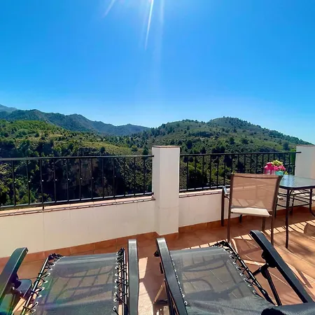 Axarquia , Frigiliana, Terraza Privada Con Vistas A La Montana Rio Y Al Mar 프리질리아나