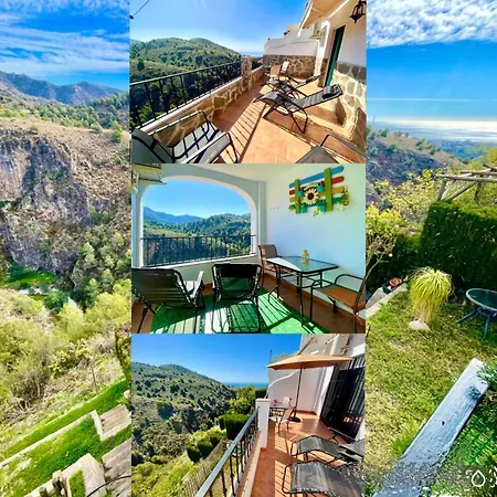 Axarquia , Frigiliana, Terraza Privada Con Vistas A La Montana Rio Y Al Mar *